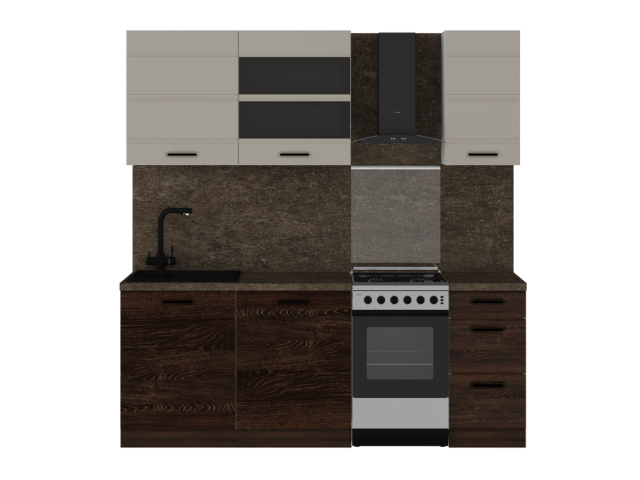 Кухня "Канзас" (возможный вариант комплектации 5)