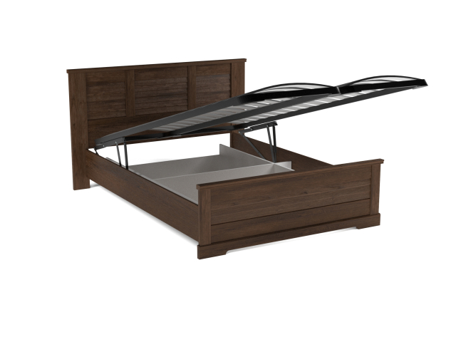 Кровать 1400 с подъемным механизмом, Кантри (1680*2095*1008) Орех риббек темный