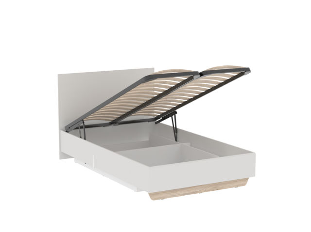 Кровать 1200 с подъемным механизмом, Аврора (1266*2063*1004) Дуб Мария/Кашемир