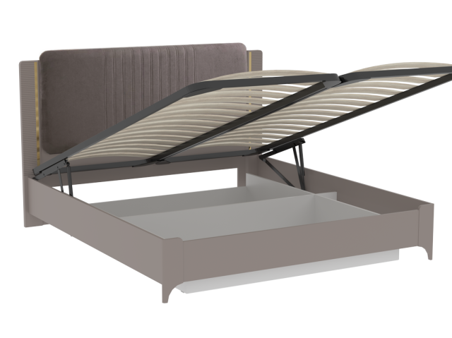 Кровать 1800 (велюр) с подъемным механизмом, Сиде (1892*2082*1200) Мокко