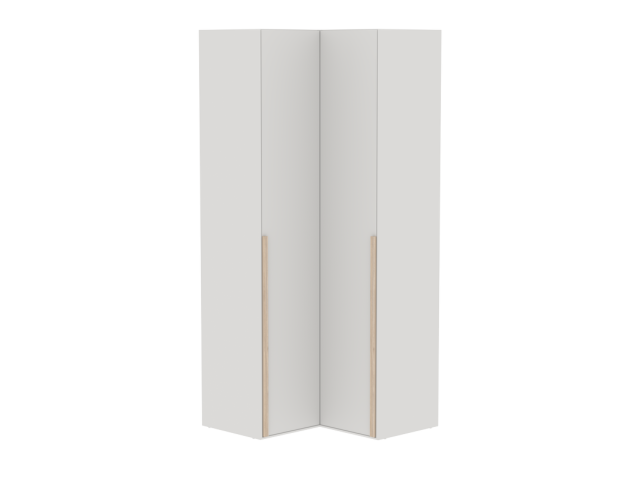 Шкаф угловой с глухими дверями, Аврора (978*978*2304) Дуб Мария/Кашемир