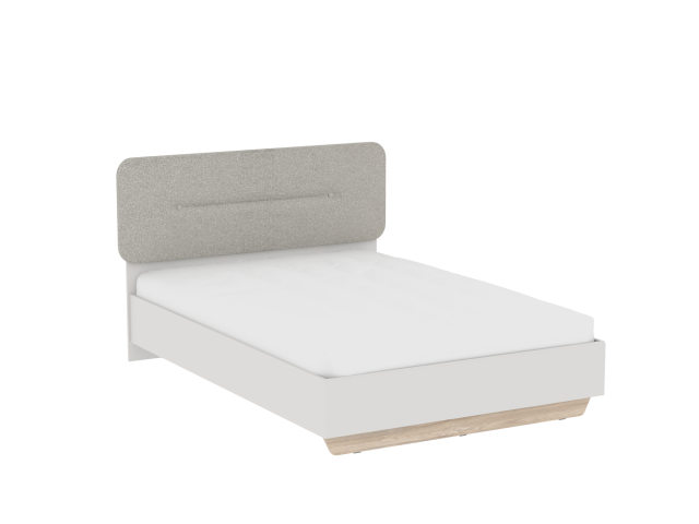 Кровать 1400 с темной мягкой вставкой NEW, Аврора Дуб Мария/Кашемир