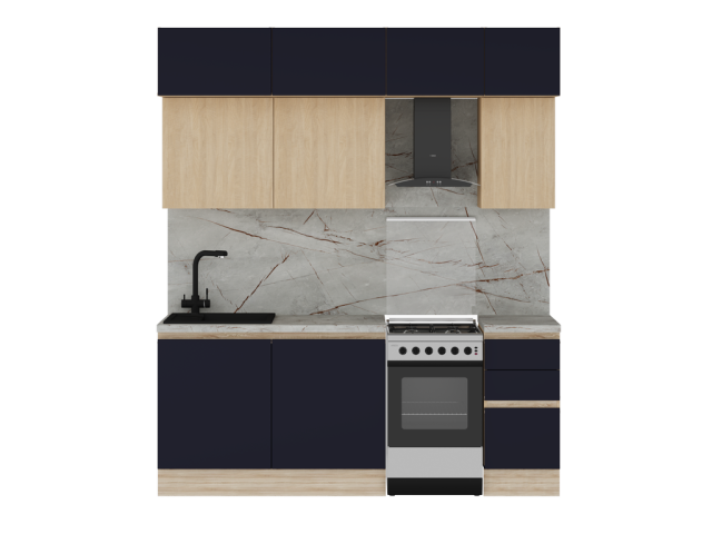 Кухня "Женева" (возможный вариант комплектации 2.2)