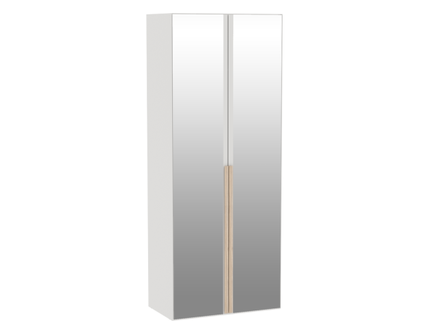 Шкаф 2-дверный с зеркальными дверями, Аврора (914*522*2304) Дуб Мария/Кашемир