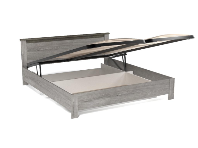 Кровать 1800 с подъемным механизмом, Денвер (1868*2077*860) Риббек серый