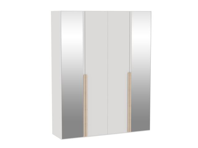 Шкаф 4-дверный с комбинированными дверями 1, Аврора (1812*522*2304) Дуб Мария/Кашемир