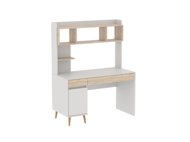 Стол письменный с надстройкой, Аврора, Дуб Мария/Кашемир