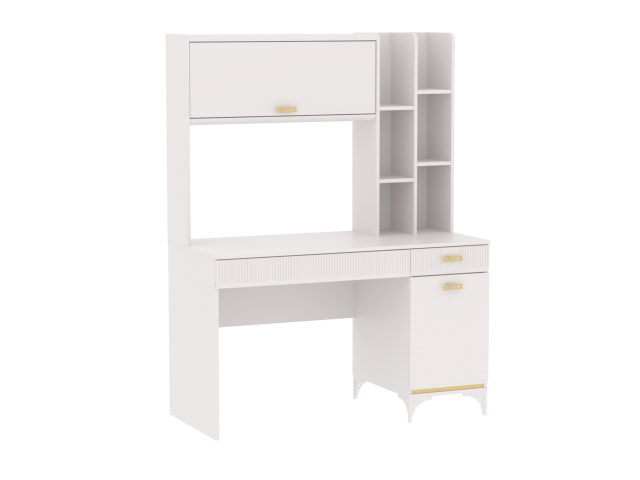 Стол письменный с надстройкой, Сиде Белый