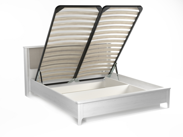 Кровать 1400 с мягкой вставкой изголовья и подъемным механизмом, Клер (1664*2133*1006) Сосна Андерсен