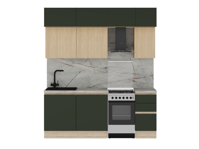 Кухня "Женева" (возможный вариант комплектации 3.2)