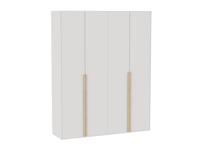 Шкаф 4-дверный с глухими дверями, Аврора (1812*522*2304) Дуб Мария/Кашемир