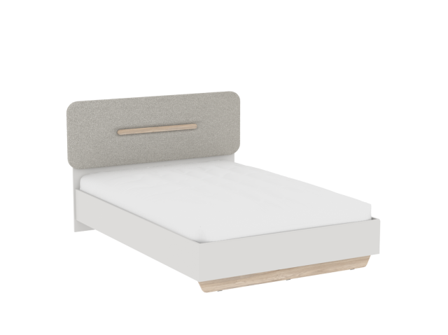 Кровать 1400 с темной мягкой вставкой, Аврора (1556*2063*1049) Дуб Мария/Кашемир