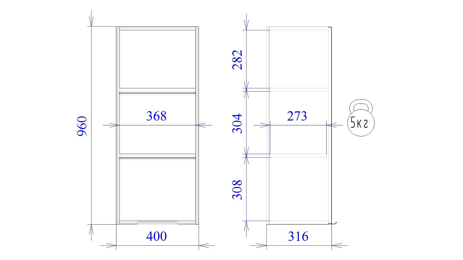 Шкаф 960 ШГ-40, Ватель (400*316*960) Дуб рейка шоколад, 23358