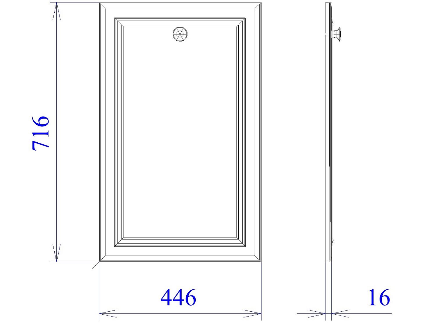 Фальш панель ФП-45, Бьянка (446*16*716) Белый, 21119