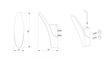Мебельный крючок FLY, K105BSN.9