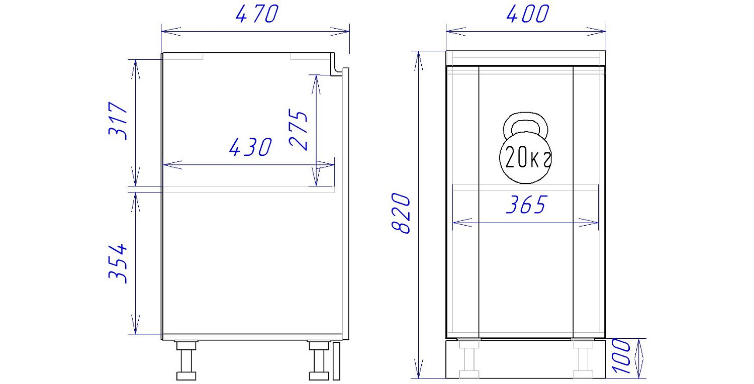 Стол С-40, Сити (400*470*820) Дуб Галифакс натуральный, 20804