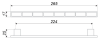 Мебельная ручка, RS282CP/MC8.4/224