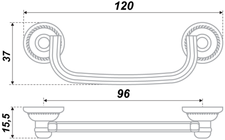 Мебельная ручка, RS097AB.3/96