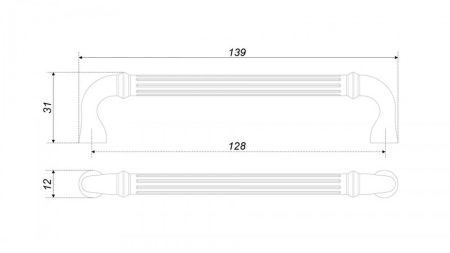 Мебельная ручка RIGATA, RS531AP.1/128