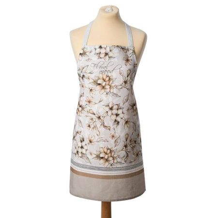 Фартук "Этель" Floral mood  (70*60) Белый,Коричневый, 4645827