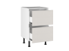 Стол с ящиками СЯ-(2)-50, Виста (500*523*870) Экокожа Белый, 26212