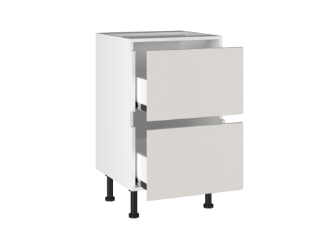 Стол с ящиками СЯ-(2)-50, Виста (500*523*870) Экокожа Белый, 26212