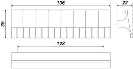 Мебельная ручка, RS421BAZ.4/128
