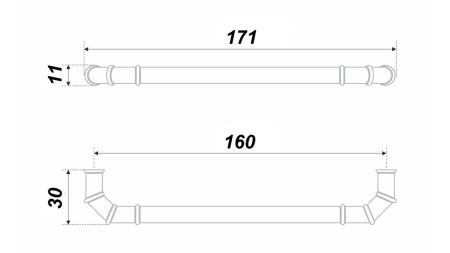 Мебельная ручка, RS503AC.1/160
