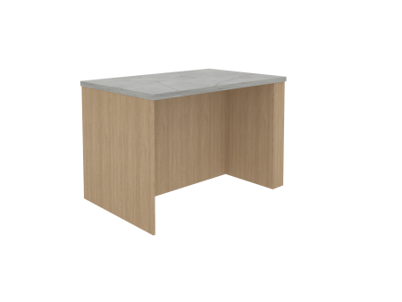 Остров 1200 с полкой и столешницей, Женева, Серый Каспий 3087