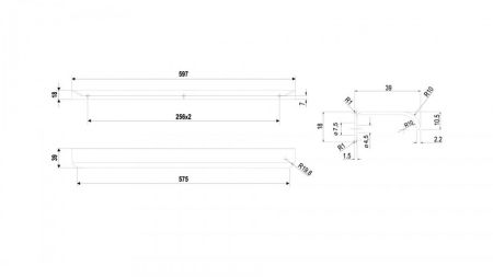 Мебельная ручка, RT110W.1/000/600