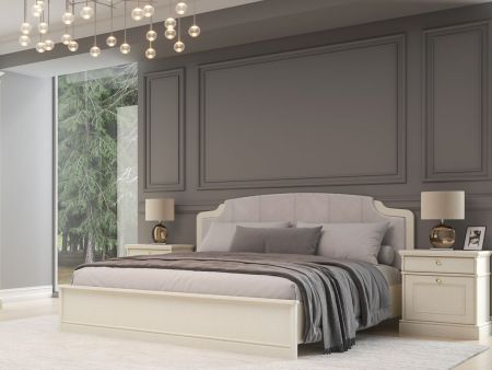 Кровать Люкс 1600, Сиена (1794*2110*1090) Береза бежевая, 12309