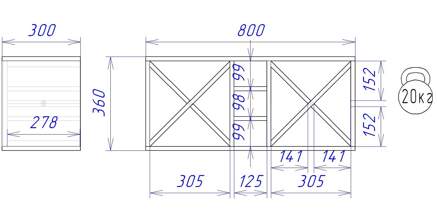 Шкаф ПБ-80, Сити (800*300*360) Дуб Галифакс натуральный, 20826