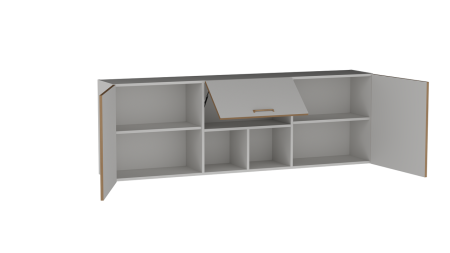 Шкаф ШГ-180 NEW, Смарт (1800*316*600) Серый, 22621