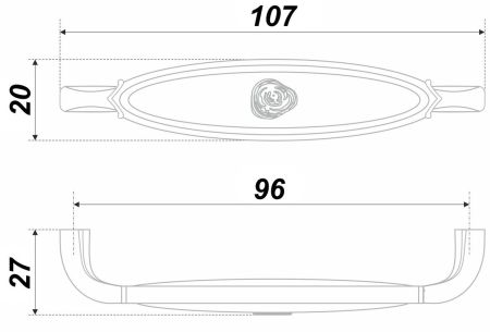 Мебельная ручка, RS111BAZ.4/96/W