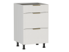 Стол с ящиками СЯ-50 (140/284), Берта (500*528*820) Экокожа Белый, 25323