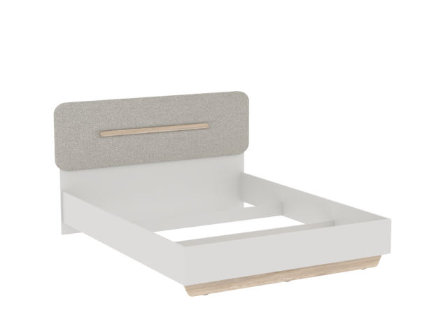 Кровать 1600 с темной мягкой вставкой, Аврора (1756*2063*1049) Дуб Мария/Кашемир