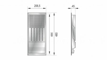 Блок для ножей, PC15/W/206x480