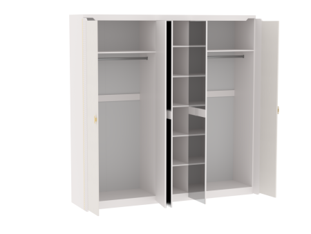 Шкаф 5 дверный NEO, Сиде (2312*523*2304) Белый, 12937