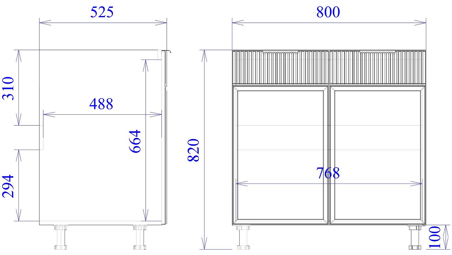 Стол под мойку СМ-80, Берта (800*525*820) Светлый Мокко, 22920