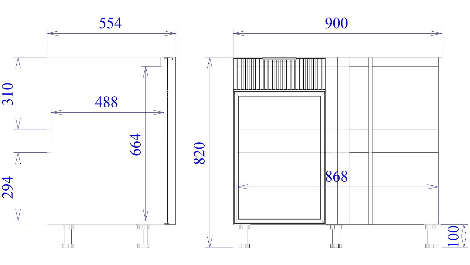 Стол под мойку угловой СМУ-100, Берта (900*554*820) Светлый Мокко, 22921