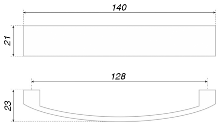 Мебельная ручка, RS191BSN.4/128