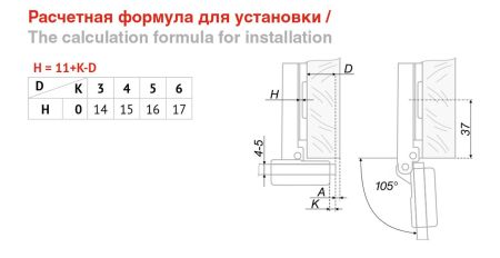 Мебельная петля, H502A/1410