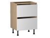 Стол с ящиками СЯ-60 (2), Женева (600*520*870) Дуб Палермо/Белый матовый, 22417