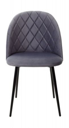 Стул серый AV 408/каркас черный, НИРВАНА (480*520*820), 4321