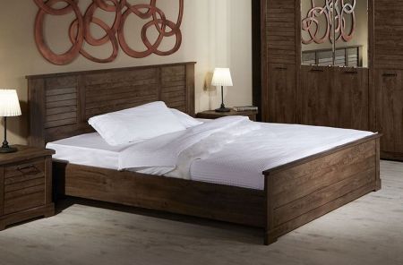 Кровать  1800, Кантри (2080*2095*1008) Орех Риббек темный, 11305