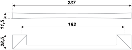 Мебельная ручка, RS184SC.4/192