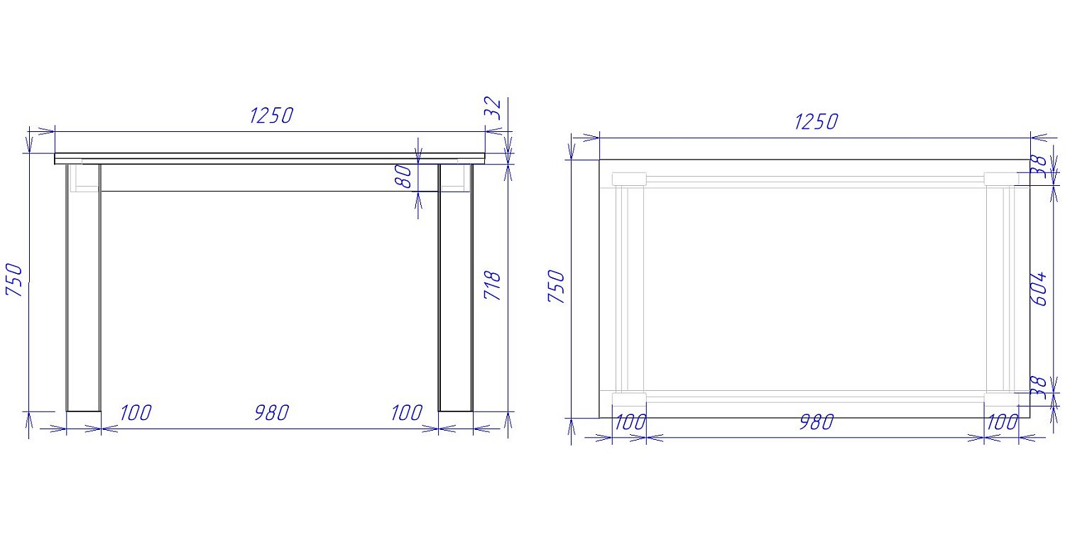 Стол обеденный , Техас (1250*750*750) Дуб гладстоун белый/серый камень, 70604