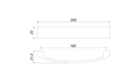 Мебельная ручка, RS191W.4/192
