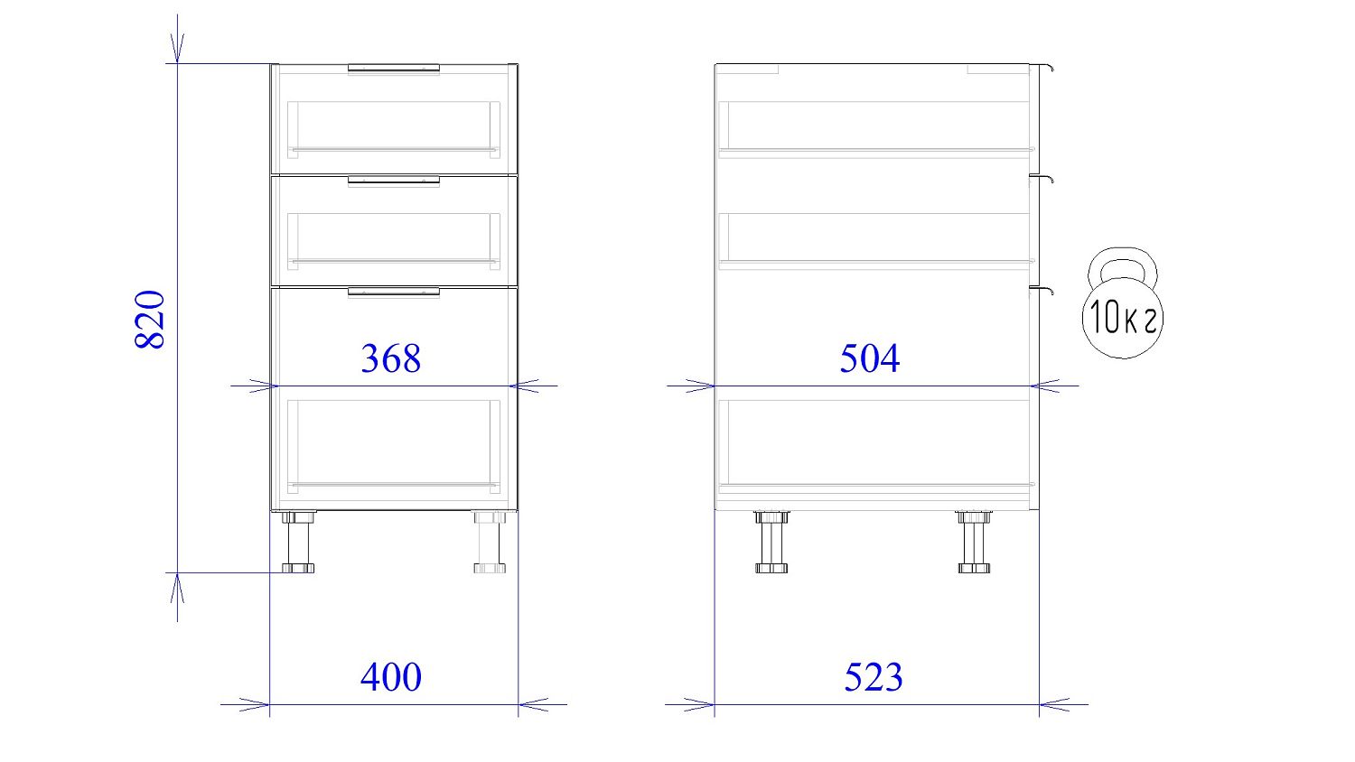 Стол с ящиками СЯ-40 (176/356), Монза (400*523*820) Экокожа Бежевый, 23116