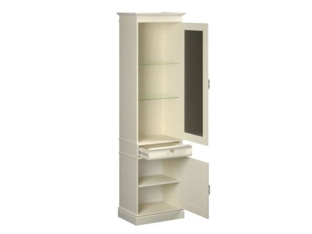 Пенал со стеклом, Сиена (595*406*2100) Береза бежевая, 31802